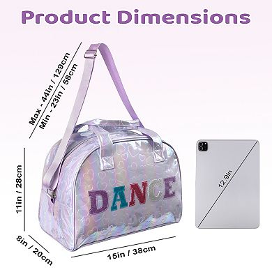 Metallic Hearts Dome Shape Duffel Bag