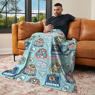 Paw Patrol Pup Stamps Silk Touch Throw Blanket 46" x 60"