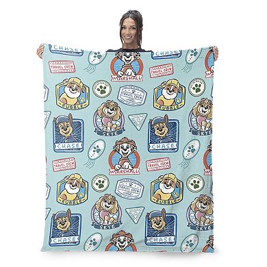Paw Patrol Pup Stamps Silk Touch Throw Blanket 46" x 60"