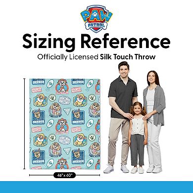 Paw Patrol Pup Stamps Silk Touch Throw Blanket 46" x 60"