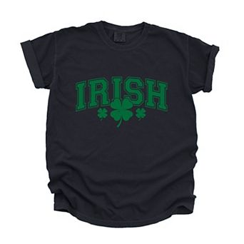 Irish Varsity Outline Arched - Women's Garment Dyed Graphic T-Shirt