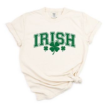 Irish Varsity Outline Arched - Women's Garment Dyed Graphic T-Shirt