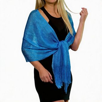 Sparkly Metallic Wedding Party Shawl, Versatile for Any Occasion