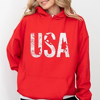 USA Winter Sports Distressed - Women's Graphic Hoodie