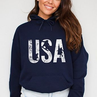 USA Winter Sports Distressed - Women's Graphic Hoodie