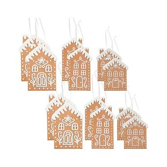 12 pc Gingerbread House Christmas Tree Ornaments