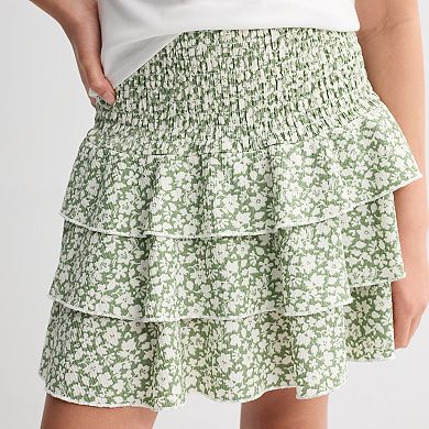 Girls Speechless 2-Piece Tee & Floral Skort Set