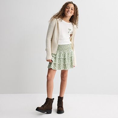 Girls Speechless 2-Piece Tee & Floral Skort Set