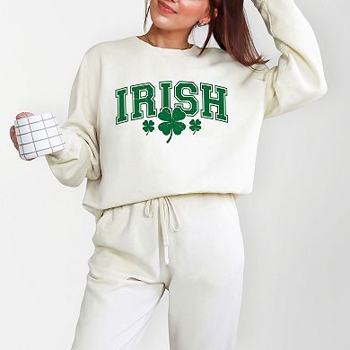 Irish Varsity Outline Arched - Women's Lightweight Garment Dyed Sweatshirt