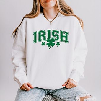 Irish Varsity Outline Arched - Women's Lightweight Garment Dyed Sweatshirt