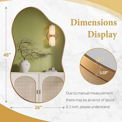 Asymmetrical Aluminum Frame Accent Mirror