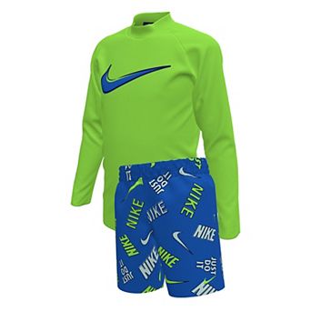 Boys 4-7 Nike Long Sleeve Top & Short Swim Set