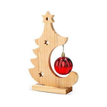 Desktop Wooden Christmas Tree Ornament Holder