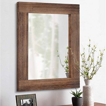 Rustic Farmhouse Mirror With Wood Frame