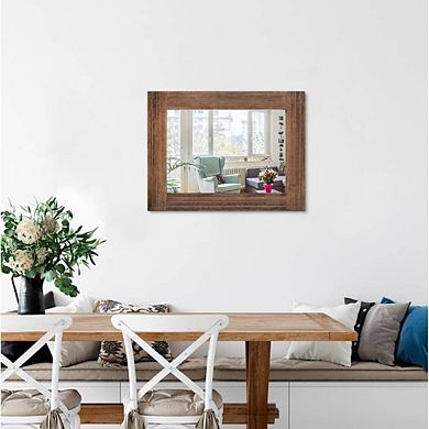 Rustic Farmhouse Mirror With Wood Frame