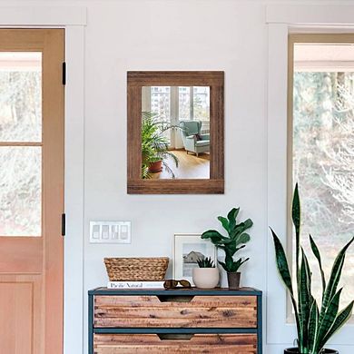 Rustic Farmhouse Mirror With Wood Frame