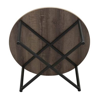 Rustic Ashwood Wood Grain Accent Table