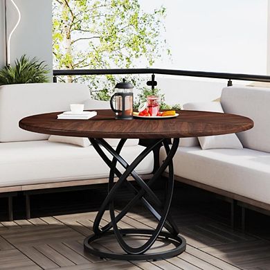Round Dining Table With Metal Base