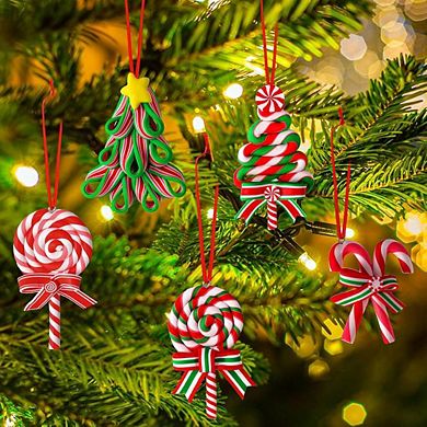 16-Pcs Mini Candy Cane Christmas Ornaments