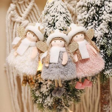 3-Pcs Plush Angel Holiday Decoration Ornaments