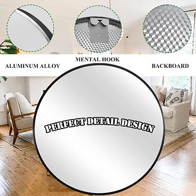 Deep Set Aluminum Frame Accent Mirror