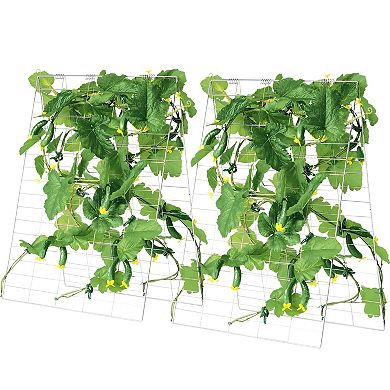 Garden Plant Support Trellis with Dual-Sided A-Frame Design, Rust-Resistant Steel