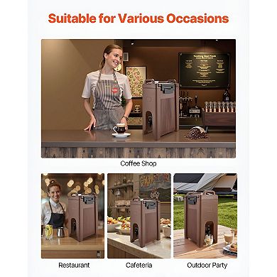 5-Gallon Insulated Beverage Dispenser with Drip-Free Spigot and Foam Insulation