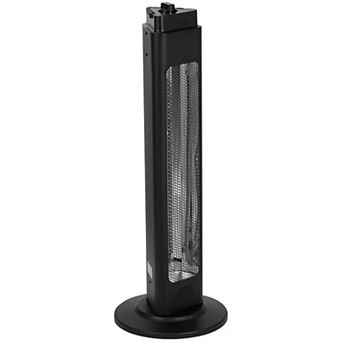 Electric Infrared Space Heater with Remote and Tip-Over Safety - Black