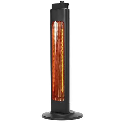 Electric Infrared Space Heater with Remote and Tip-Over Safety - Black