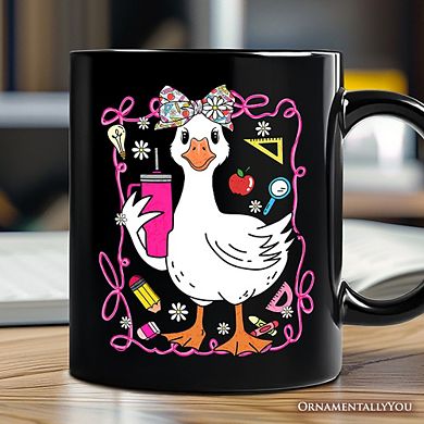 Coquette Teacher Goose Mug, Funny Gift