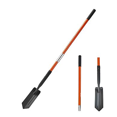 Garden Trench Shovel for Irrigation, Edging, and Root Cutting Tasks - Black