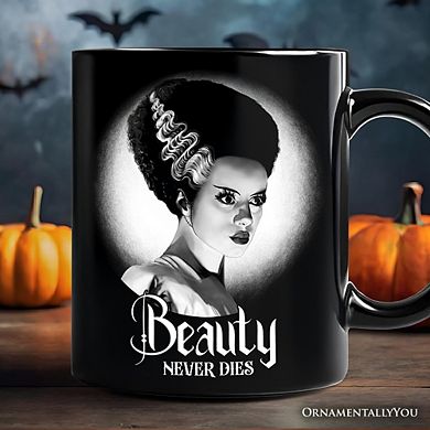 Frankenstein's Bride Spooky Portrait Mug Horror Villain Theme Halloween Gift