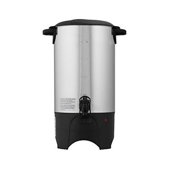 6L Coffee Urn Stainless Steel Brews Up to 40 cup for Office or Event - Silver