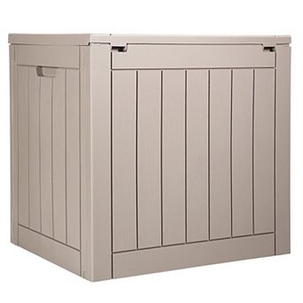 31 Gallon Outdoor Storage Box for Patio Cushions, Pool Toys, and Balcony Organization - Grey