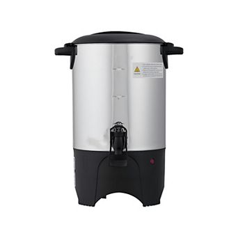 Coffee Brewer with Insulated Handles and Anti-Dry Burn - Silver
