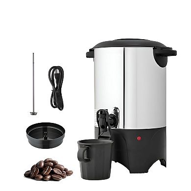 Coffee Brewer with Insulated Handles and Anti-Dry Burn - Silver