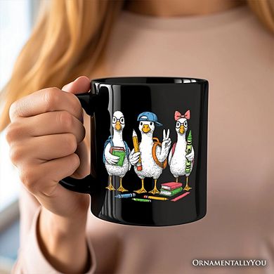 Goose Back to School Mug, Cute Teacher Student Classroom Gift