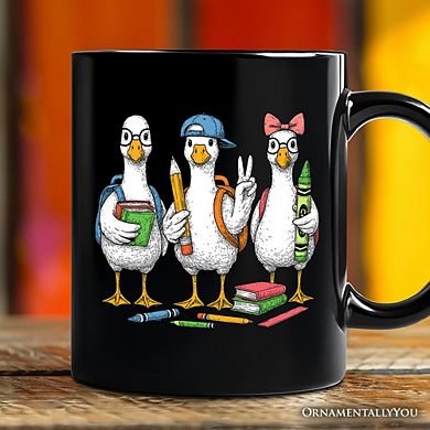 Goose Back to School Mug, Cute Teacher Student Classroom Gift