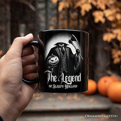 Headless Horseman Spooky Portrait Mug Horror Villain Theme Halloween Gift
