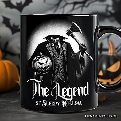 Headless Horseman Spooky Portrait Mug Horror Villain Theme Halloween Gift