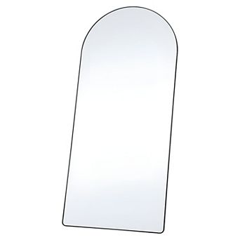 Black Frame Oversized Arched Floor Mirror 71 x 32 inch for Bedroom or Closet
