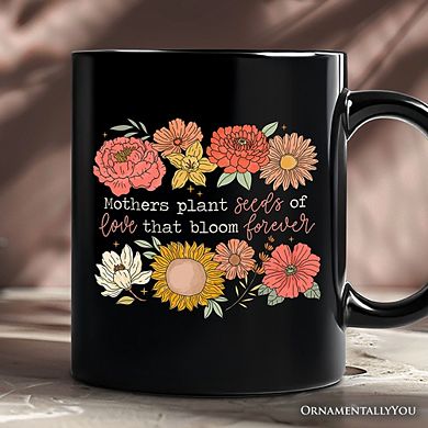 Seeds of Love Mama Floral Mug, Retro Gift for Sentimental Mothers