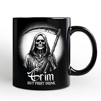 Grim Reaper Spooky Portrait Mug Horror Villain Theme Halloween Gift