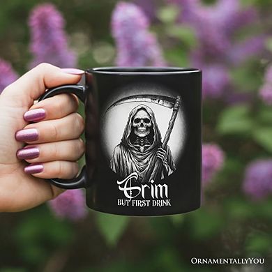 Grim Reaper Spooky Portrait Mug Horror Villain Theme Halloween Gift