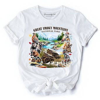 Unique Great Smoky Mountains Handcrafted Nature T-Shirt, National Park Tee