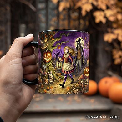 Spooky Parable Alice’s Adventure in Wonderland Mug, Halloween Ceramic Gift