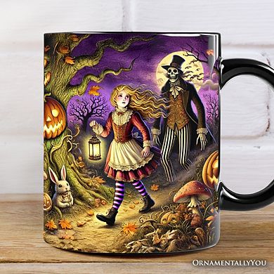 Spooky Parable Alice’s Adventure in Wonderland Mug, Halloween Ceramic Gift