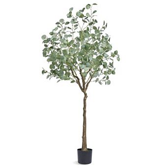 6ft Artificial Eucalyptus Tree with Pot for Home Office Indoor or Outdoor Decor