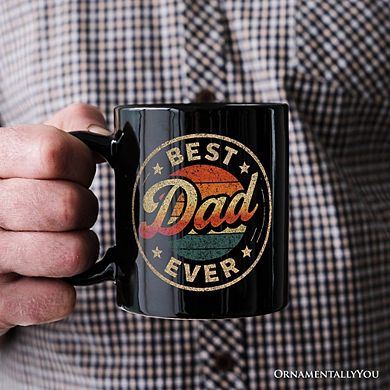 Best Dad Ever Retro Sunset Mug, Vintage Fathers Gift