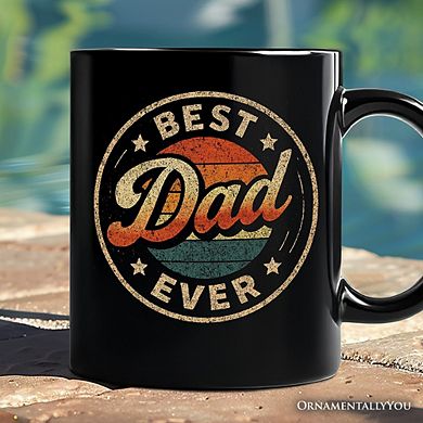 Best Dad Ever Retro Sunset Mug, Vintage Fathers Gift